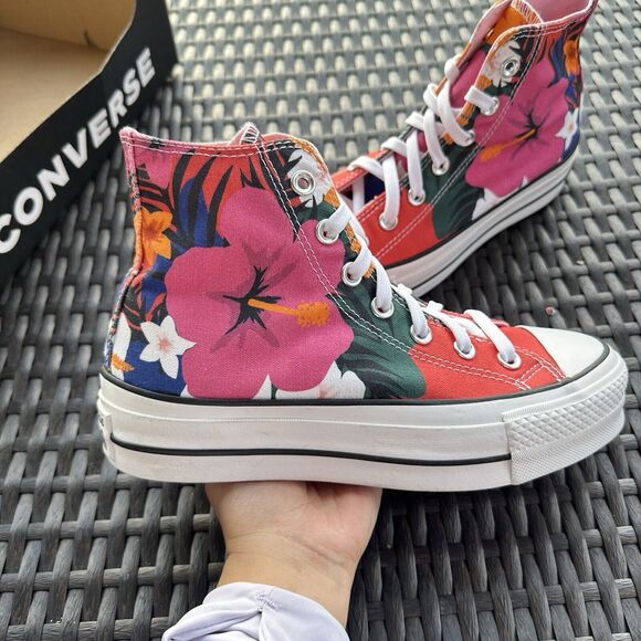 Converse CTAS Lift High Paradise Print Women's Shoes 563975C - Picture 8 of 15